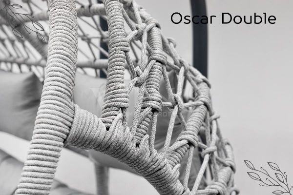 Oscar Luxio Cord Örgü 2'li Bahçe Balkon Salıncak