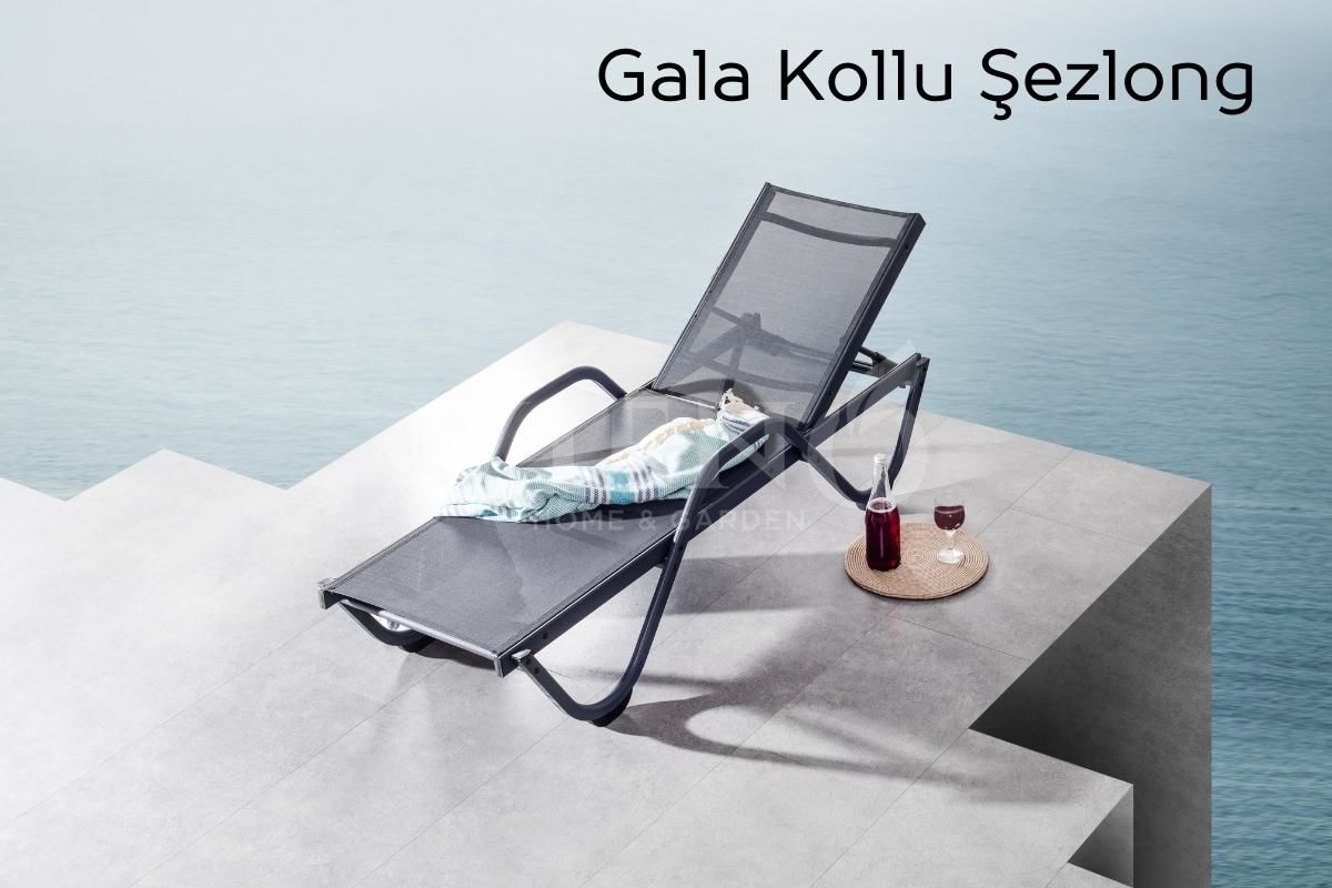 Gala Kollu Alüminyum File Şezlong