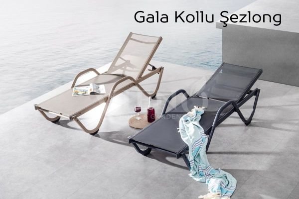 Gala Kollu Alüminyum File Şezlong