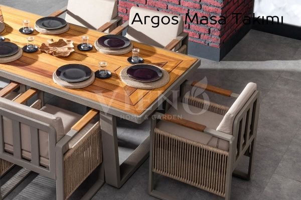Argos Alüminyum Bahçe Balkon Masa Takımı (100x200)