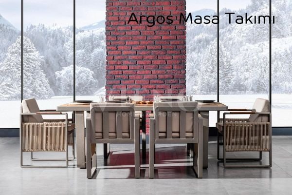 Argos Alüminyum Bahçe Balkon Masa Takımı (100x200)