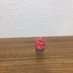 Pembe Çiçekli Mini Saksı -Teraryum Biblosu