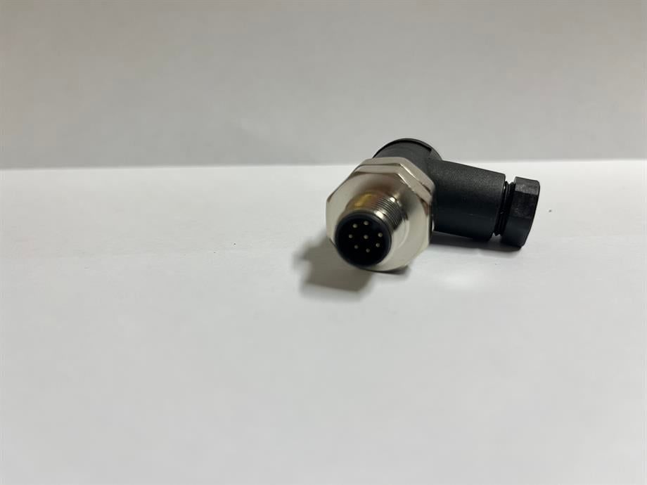 MAOJWEI - M12PGF-8D Metrik 12 90° 8 Pin Erkek Konnektör