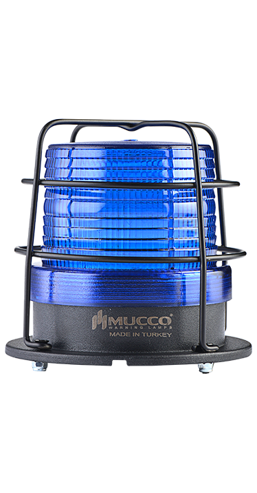SNT-915-B-KFS-4 12-24V AC/DC 5 MOD KAFESLİ BUZZER TEPE LAMBASI MAVİ