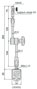 Üniversal Manyetik Stand 355mm