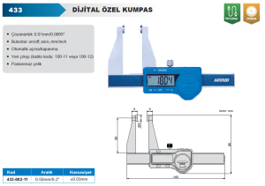 Dijital Kalınlık Kumpası 0-50mm