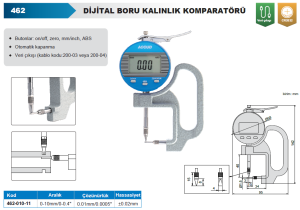 Dijital Boru Kalınlık Komparatörü 0-10mm 462 Serisi