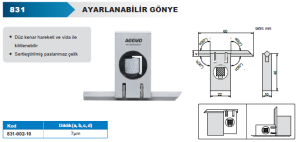 Ayarlanabilir Gönye 831 Serisi