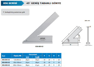 45° Geniş Tabanlı Gönye 856 Serisi