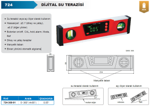 Dijital Su Terazisi 724 Serisi