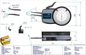 H102 Mekanik İç Çap Kanal Komparatörü 2.5-12.5 mm