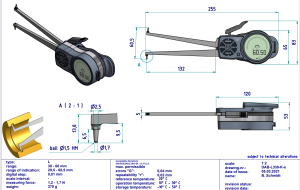 L330 Dijital İç Çap Kanal Komparatörü 30-60 mm