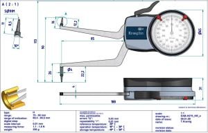 H270 Mekanik İç Çap Kanal Komparatörü 70-90 mm