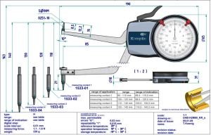 H2M90 Mekanik İç Çap Kanal Komparatörü 90-140 mm