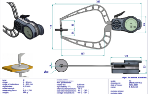 K450T Dijital Dış Çap Kanal Komparatörü 0-50 mm