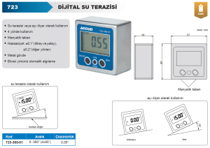 Dijital Su Terazisi 723 Serisi