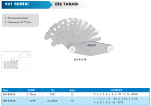 Diş Tarağı 921 Serisi