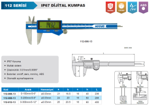 Dijital Kumpas IP67 112 Serisi