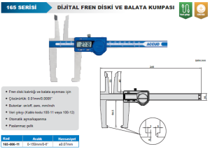 Dijital Fren Diski ve Balata Kumpası 165 Serisi