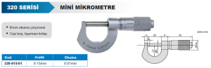 Mini Mikrometre 0-15mm
