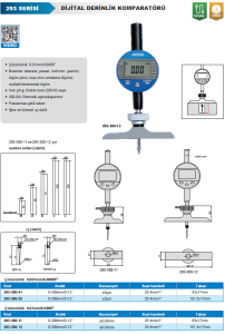 Dijital Derinlik Komparatörü 293 Serisi 0-300mm