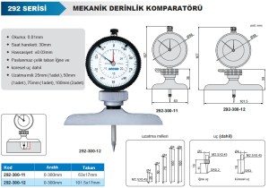 Mekanik Derinlik Komparatörü 292 Serisi