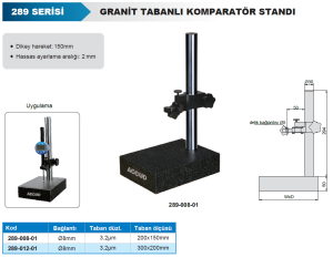 Granit Komparatör Standı 200x150mm