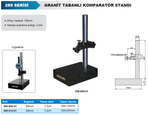 Granit Komparatör Standı 300x200mm