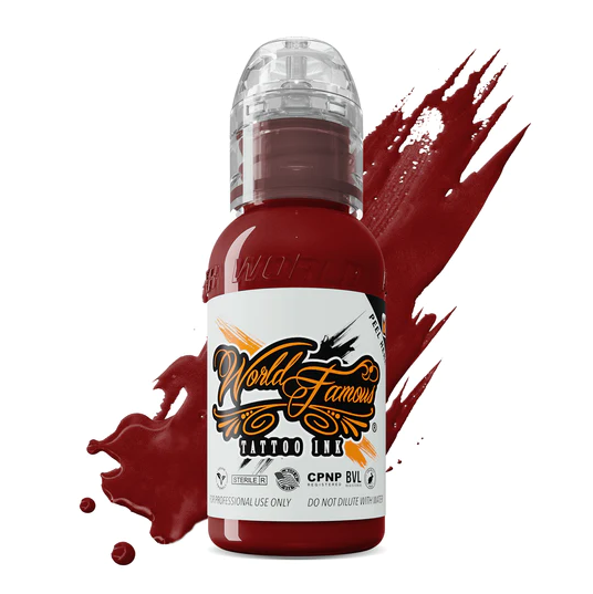 World Famous Ragnarok Red 1 oz 30 ml Koyu Kırmızı Dövme Boyası