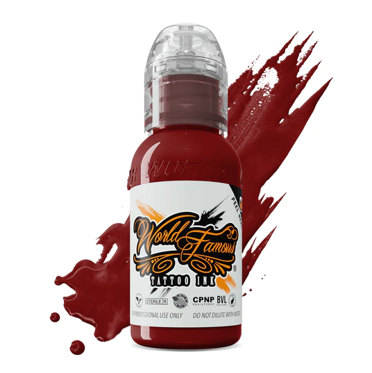 World Famous Ragnarok Red 1/2 oz 15 ml Koyu Kırmızı Dövme Boyası