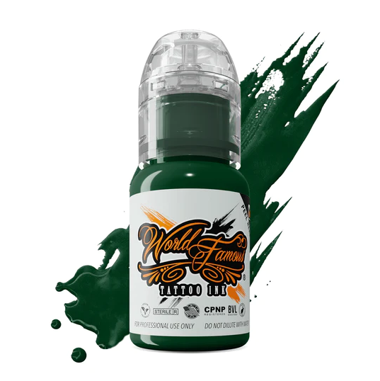 World Famous Ink Vegas Green 1/2 oz 15 ml Koyu Yeşil Dövme Boyası