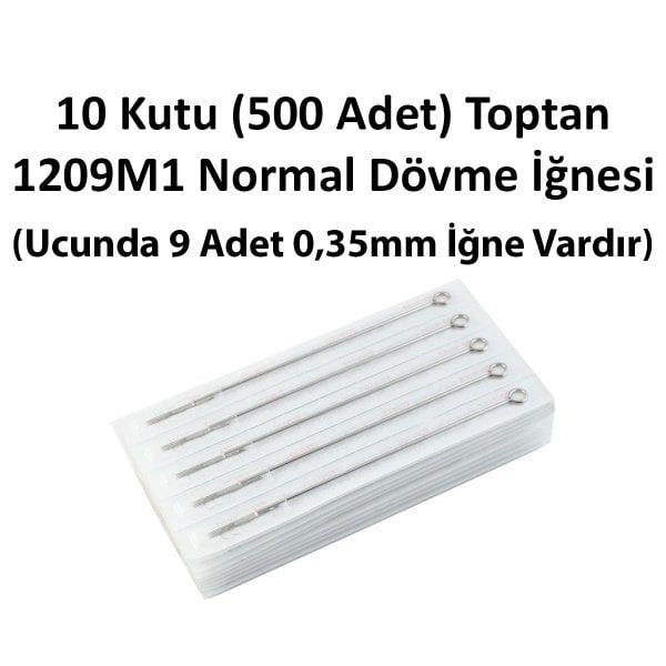 10 Kutu 1209 M1 9 Magnum Toptan Dövme İğnesi (500 Adet)