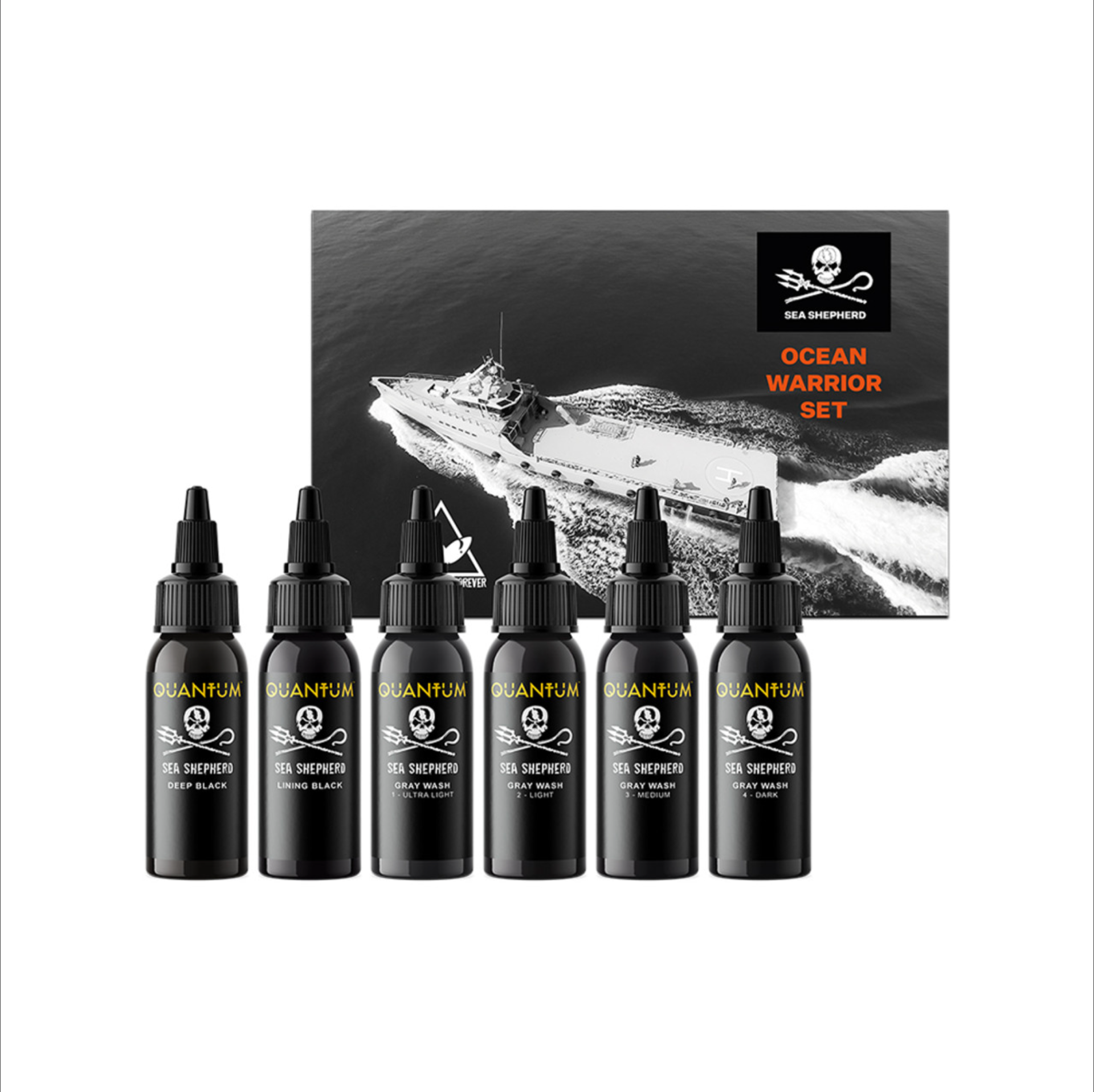 Quantum Sea Shepherd Gray Wash Set 4 oz 120 ml Gölge Dövme Boyası Seti