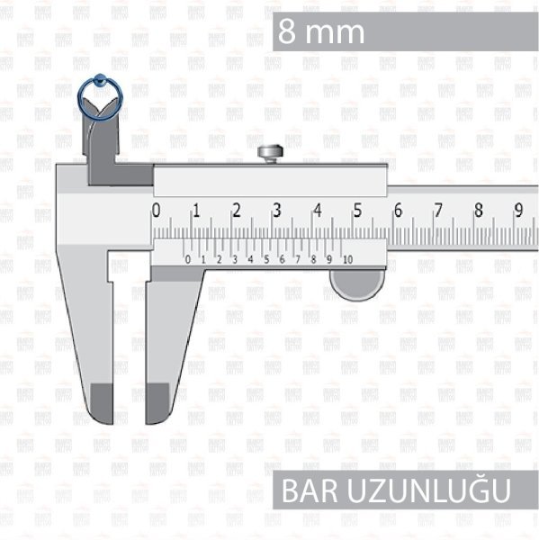 Cerrahi Çelik Toplu Mavi Halka Piercing