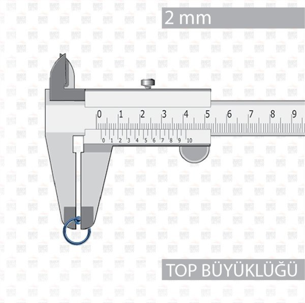 Cerrahi Çelik Toplu Mavi Halka Piercing