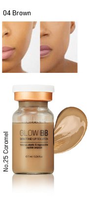 Dr. Drawing Glow BB Ampoule No: 25 Caramel Orta Tonda Kalıcı Fondöten 7ml x 10 Ampül