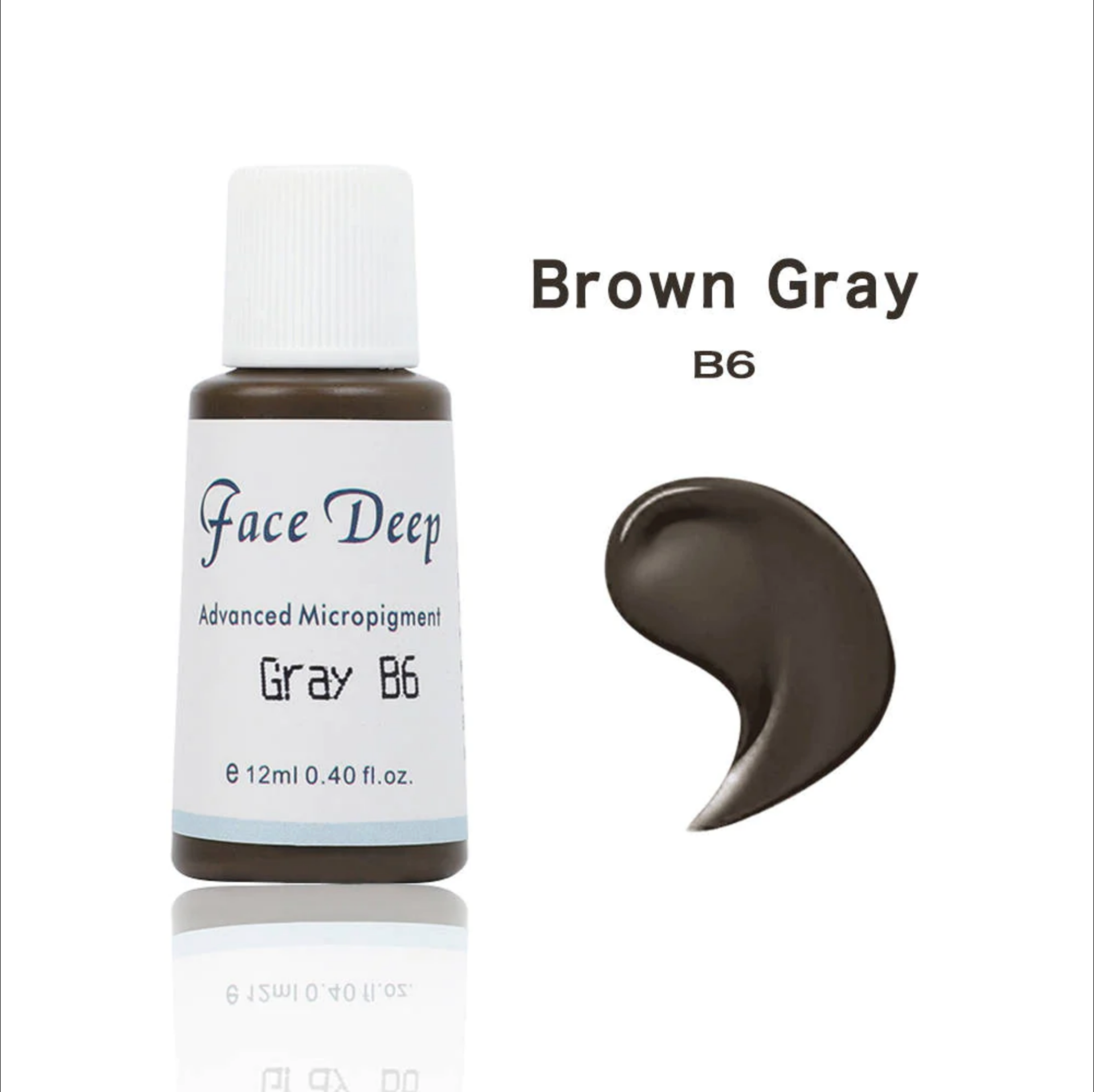 Face Deep B6 Brown Gray Kahverengi Kaş için Kalıcı Makyaj Boyası 12ml
