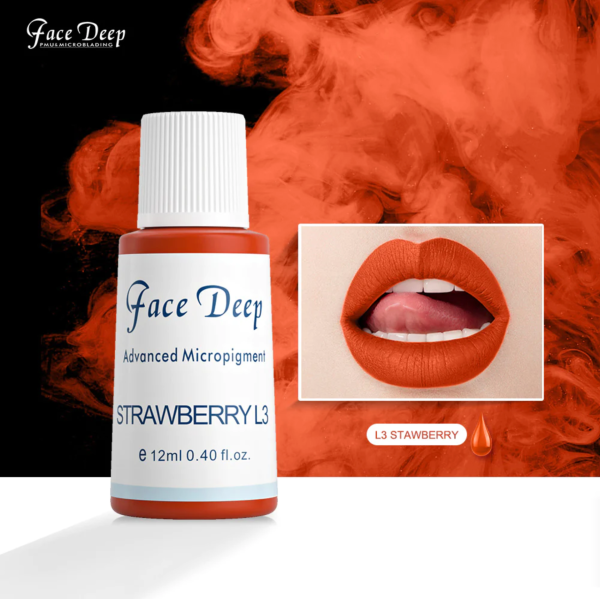 Face Deep L3 Strawberry Dudak İçin Kalıcı Makyaj Boyası 12 ml