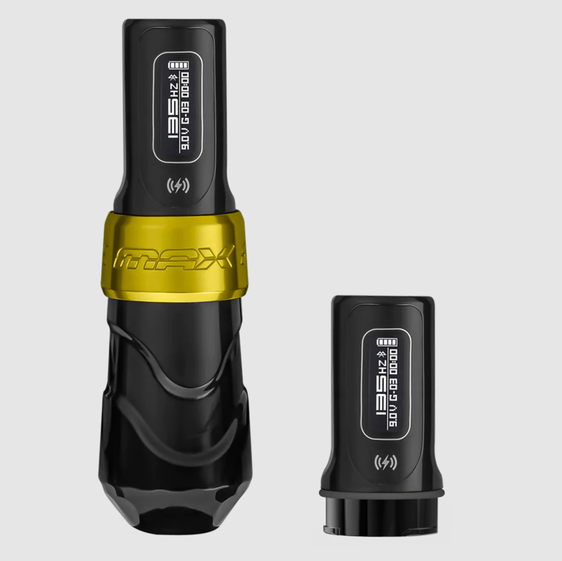 FK Irons Spektra Flux Max Gold Stealth 4.0mm Stroke with 2 PowerBolt II Wireless Tattoo Machine Kablosuz Şarjlı Çift Bataryalı Rotary Dövme Makinesi