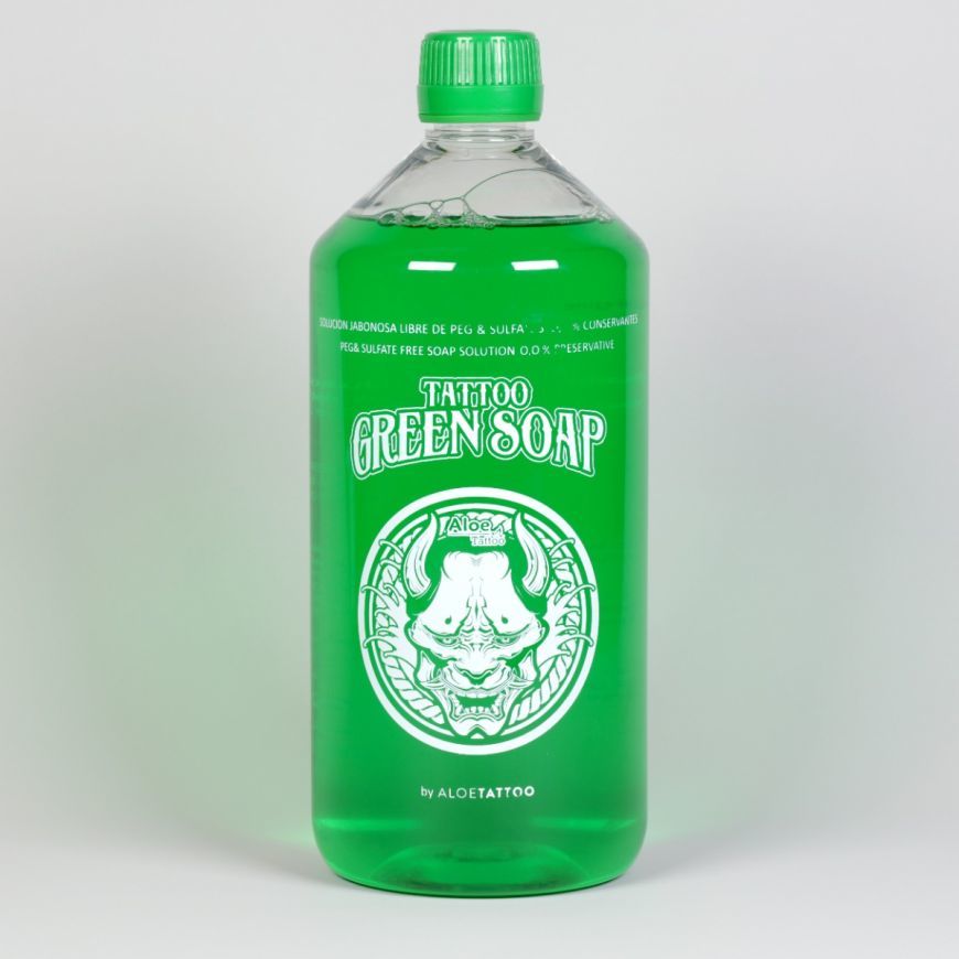 Aloe Tattoo Green Soap 1 Litre Dövme Temizleme Sıvısı Yeşil Sabun