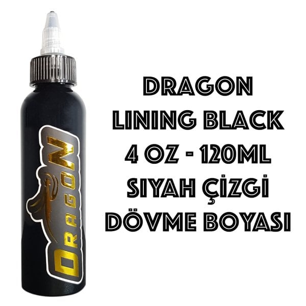 Dragon Lining Black 4 oz 120 ml Siyah Çizgi Dövme Boyası