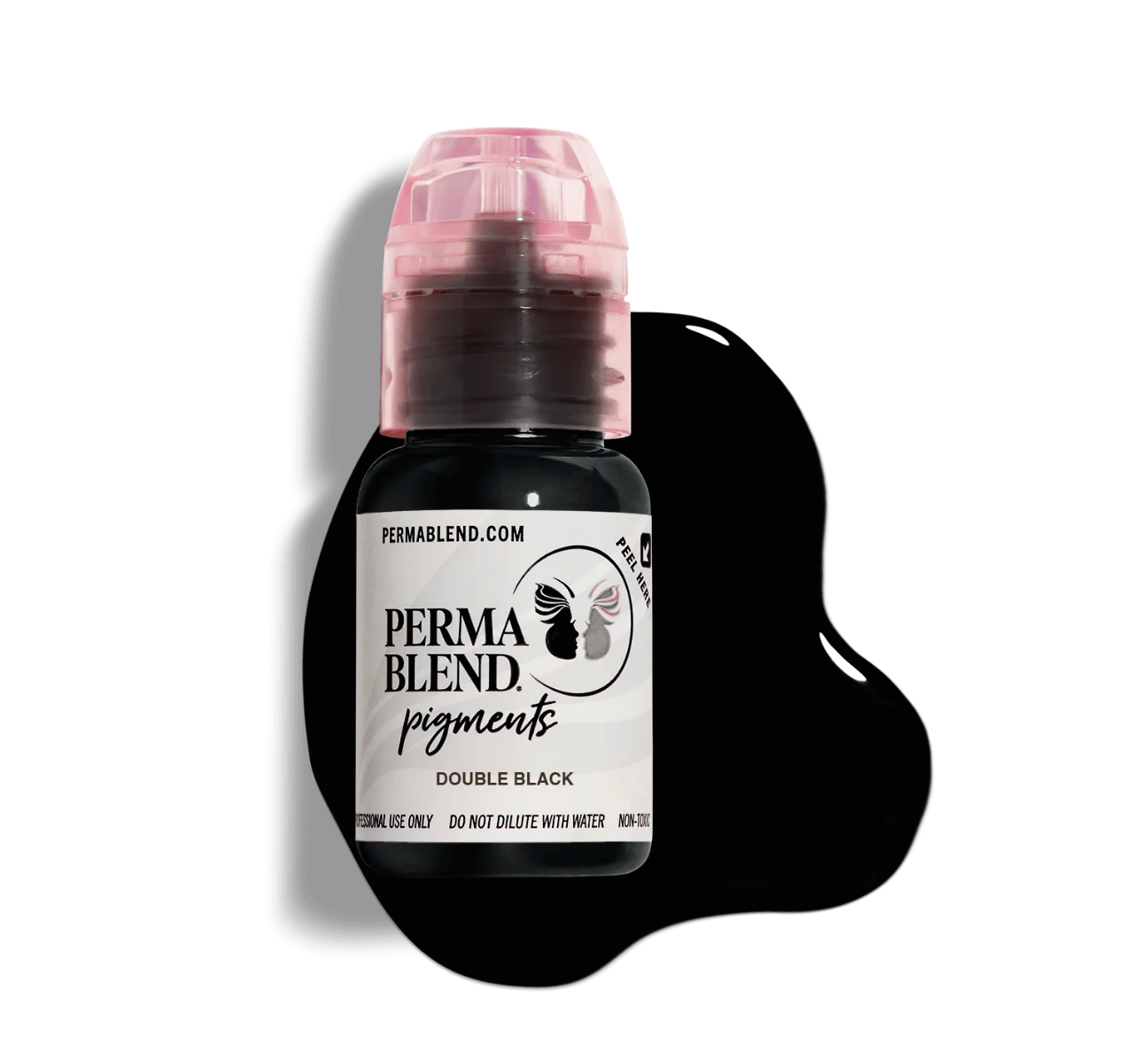 Perma Blend Double Black 1/2 oz 15 ml Eyeliner ve Saç Simülasyon için Kalıcı Makyaj Boyası Permablend