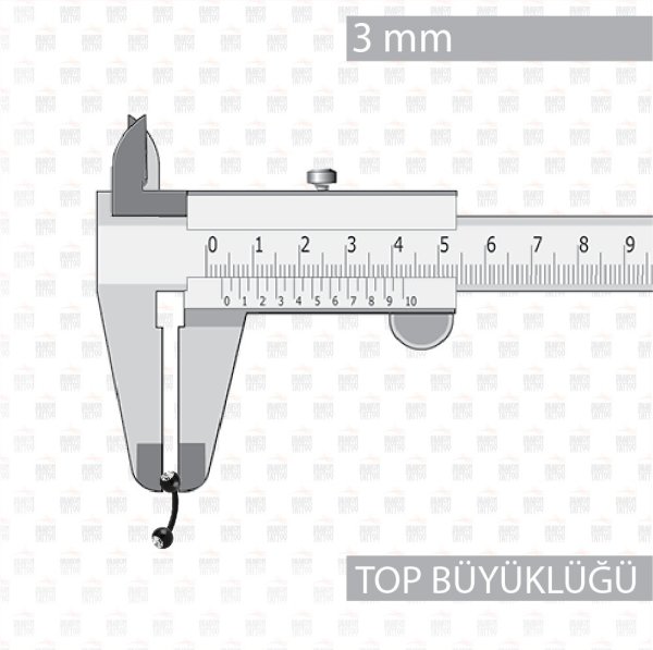 10 Adet UV Akrilik Bioplast Siyah Kaş Piercing