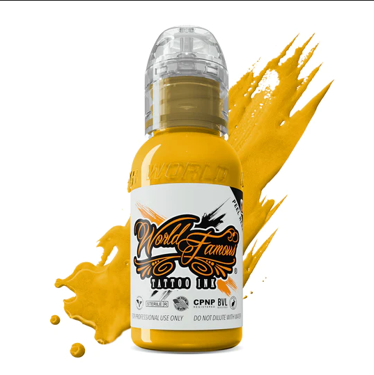 World Famous Ink California Gold 1 oz 30 ml Altın Sarı Dövme Boyası