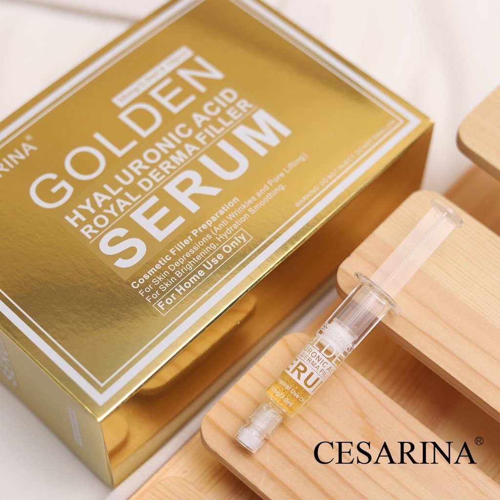 Cesarina Golden Hyaluronic Acid Royal Derma Filler Serum 30mg 3ml x 10 Adet Cilt Bakım Serumu