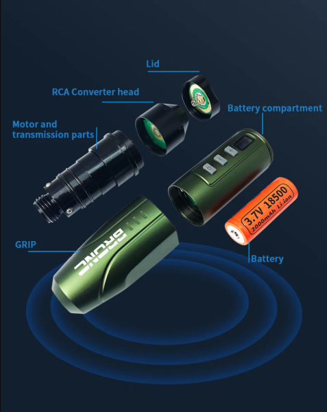 Bronc Bullet Wireless Pen Kablosuz Rotary Dövme Makinesi