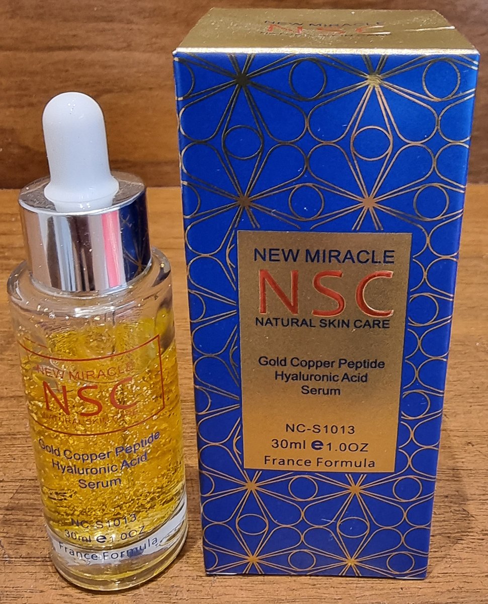New Miracle NSC Gold Copper Peptide Hyaluronic Acid Serum Serum 30ml Altın İçerikli Cilt Bakım Serumu