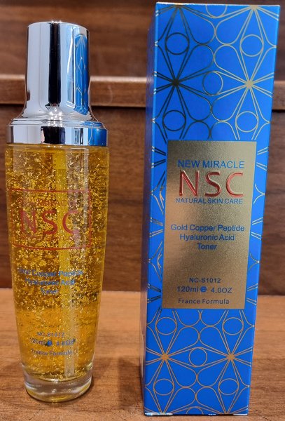 New Miracle NSC Gold Copper Peptide Hyaluronic Acid Toner 120ml Altın İçerikli Cilt Bakım Toner Serumu