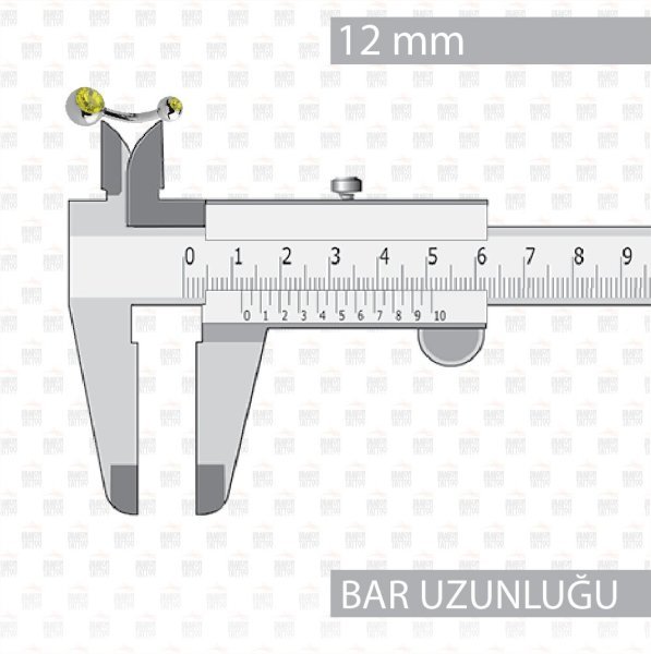 10 Adet Titanyum Çift Taşlı Göbek Piercing