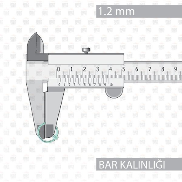 10 Adet Cerrahi Çelik Toplu Turkuaz Halka Piercing